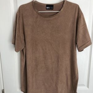 Faux Suede T-shirt
